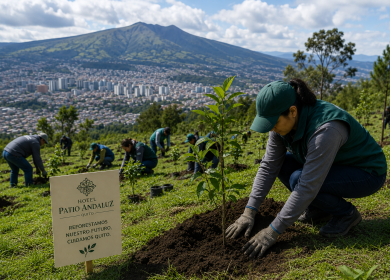 Reforestación en el Chocó Andino